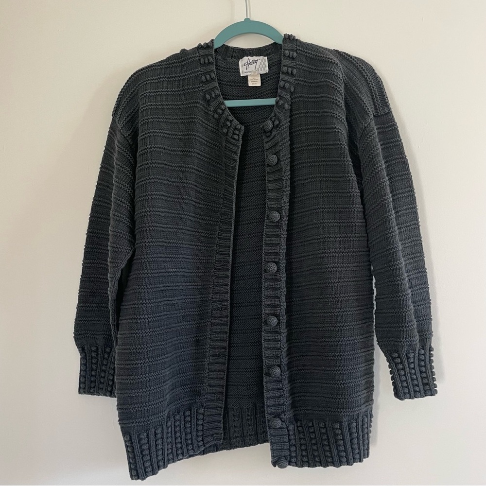 Hellet Made in Peru 100% Pima Cotton Hand Knit Cardigan Women’s Size